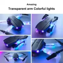 E99 Pro Max with Screen Control HD Drone Dual Camera Colorful Light Foldable Mini RC Drone