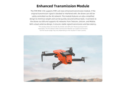 Fimi Mini 3 SE Drone, 250g Lightweight, 4K/30fps Video, 3-Axis