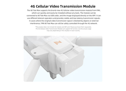 Fimi X8 Tele MAX Drone 4K Professional HDR 48MP 3-Axis Gimbal Camera