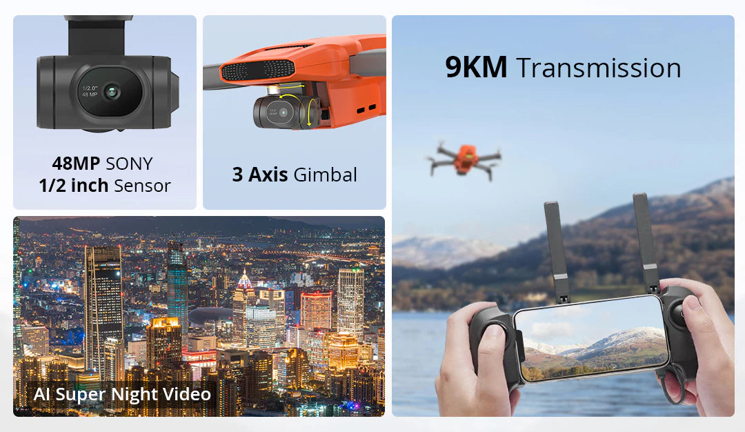 Fimi Mini 3 SE Drone, 250g Lightweight, 4K/30fps Video, 3-Axis