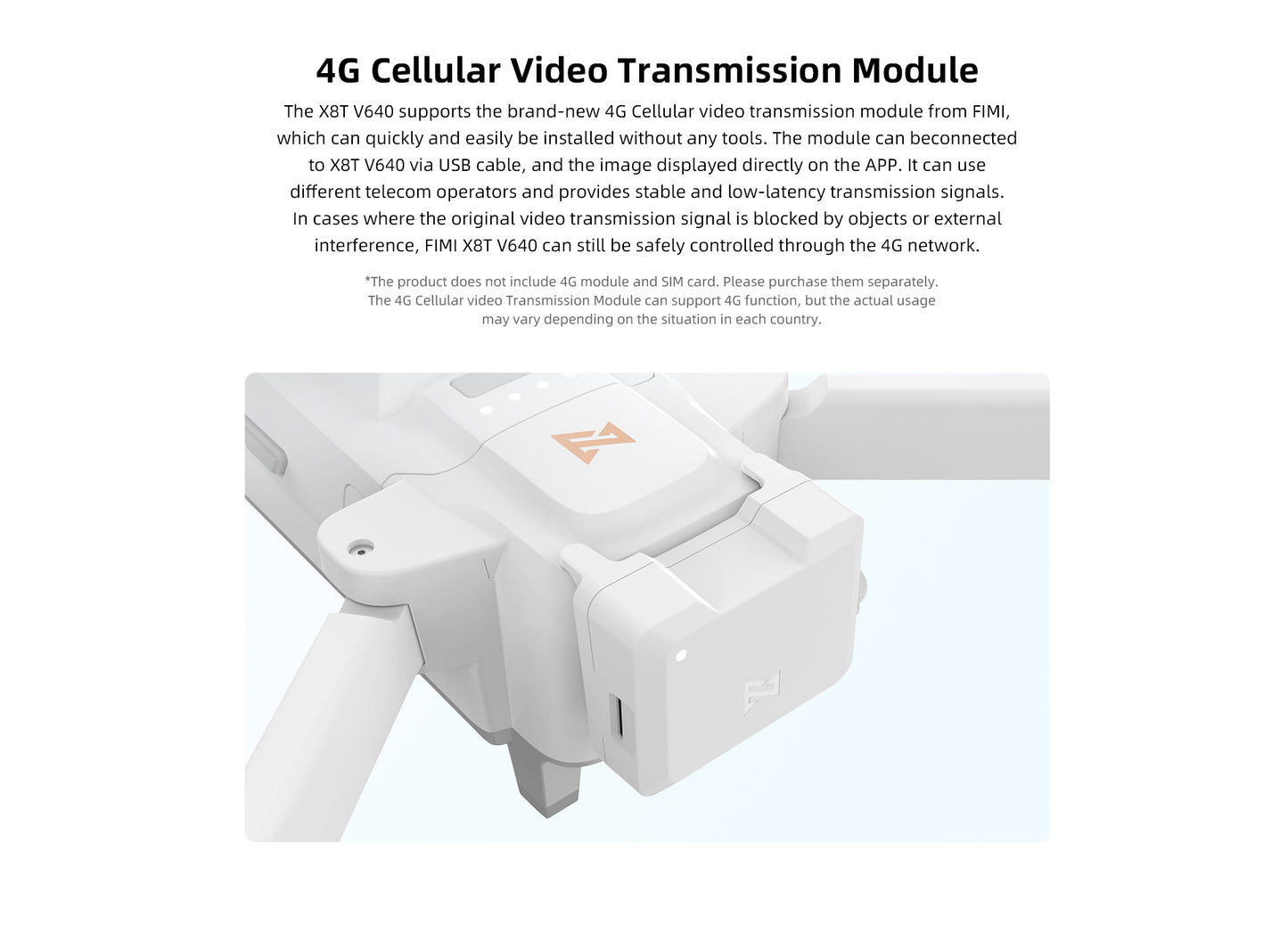 Drone Fimi X8T V640 — 4K Drone Lnfrared Thermal Imaging Lens 3-Camera
