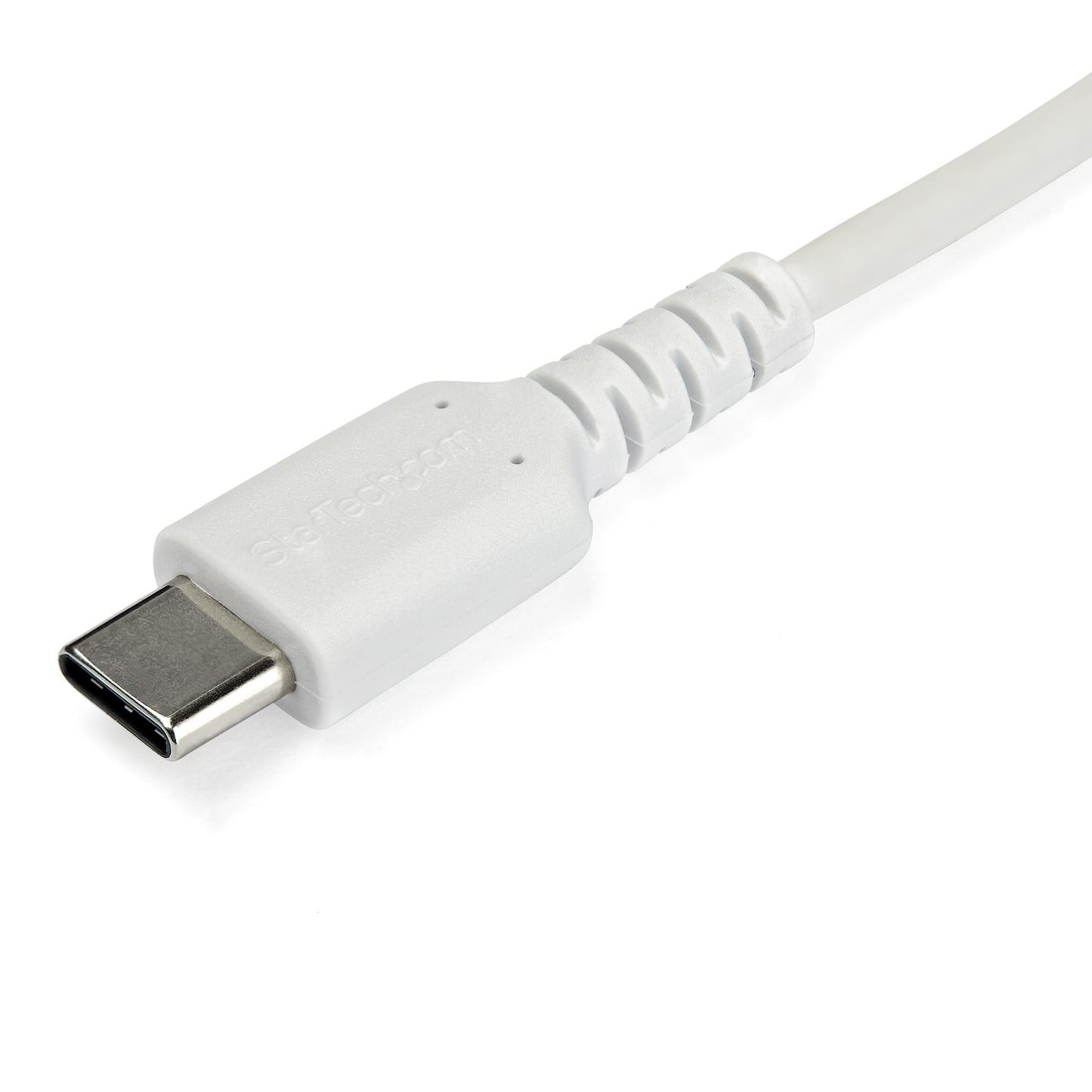 StarTech.com 6.6ft (2m) USB-C Fast Charging Cable, Rugged, Charge & Sync, 60W (3A) PD, USB 2.0, White TPE Jacket and Aramid Fiber - USB C Charging Cord
