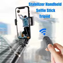 Roreta Gimbal Stabilizer Selfie Stick Foldable Wireless Tripod with