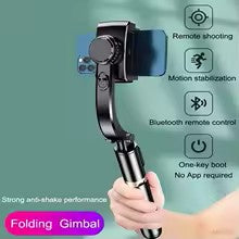 Roreta Gimbal Stabilizer Selfie Stick Foldable Wireless Tripod with
