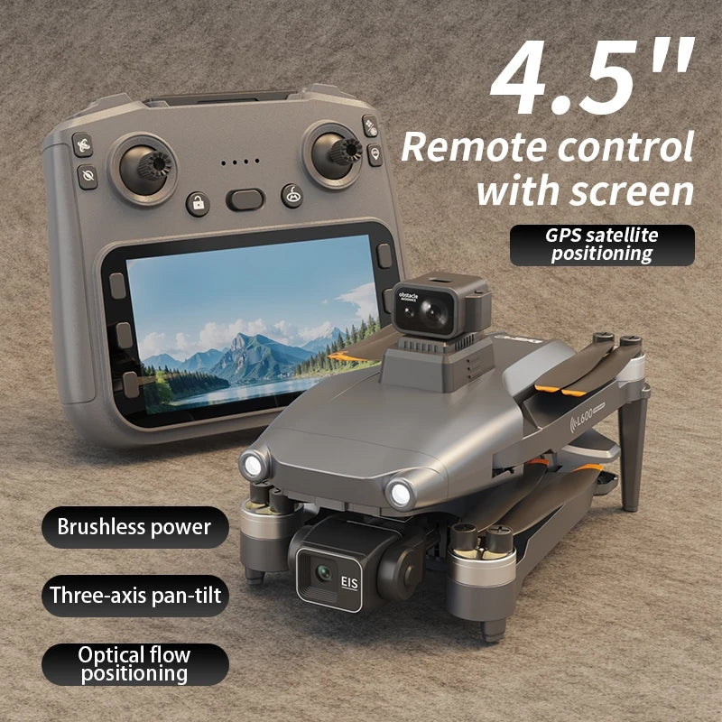 L600 PRO Max GPS Drone 8K Profesional HD Camera 3-axis Gimbal Aerial