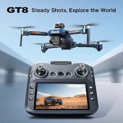 GT8 Rc Drone Profesional HD Dual Camera With Screen FPV WIFI