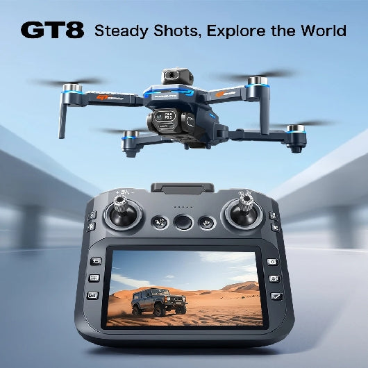 GT8 Rc Drone Profesional HD Dual Camera With Screen FPV WIFI