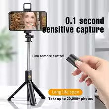 Keelead Selfie Stick Tripod with Fill Light Wireless Bluetooth, 45.66