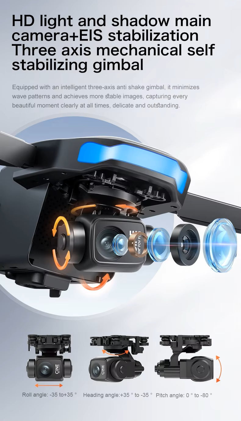 Drone SX1 MAX — Professional 3-axis Gimbal Stabilizer Camera with 5G