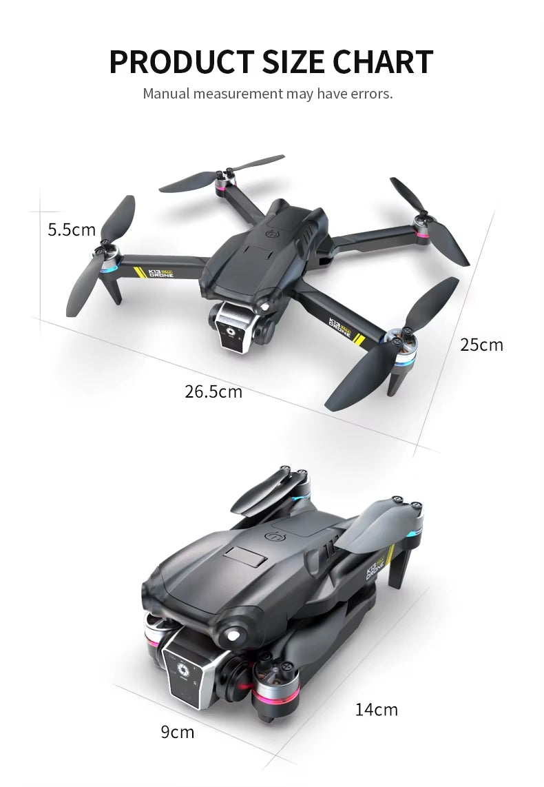 Professinal K13MAX RC Drone 8K HD Cameras WIFI FPV Height Hold