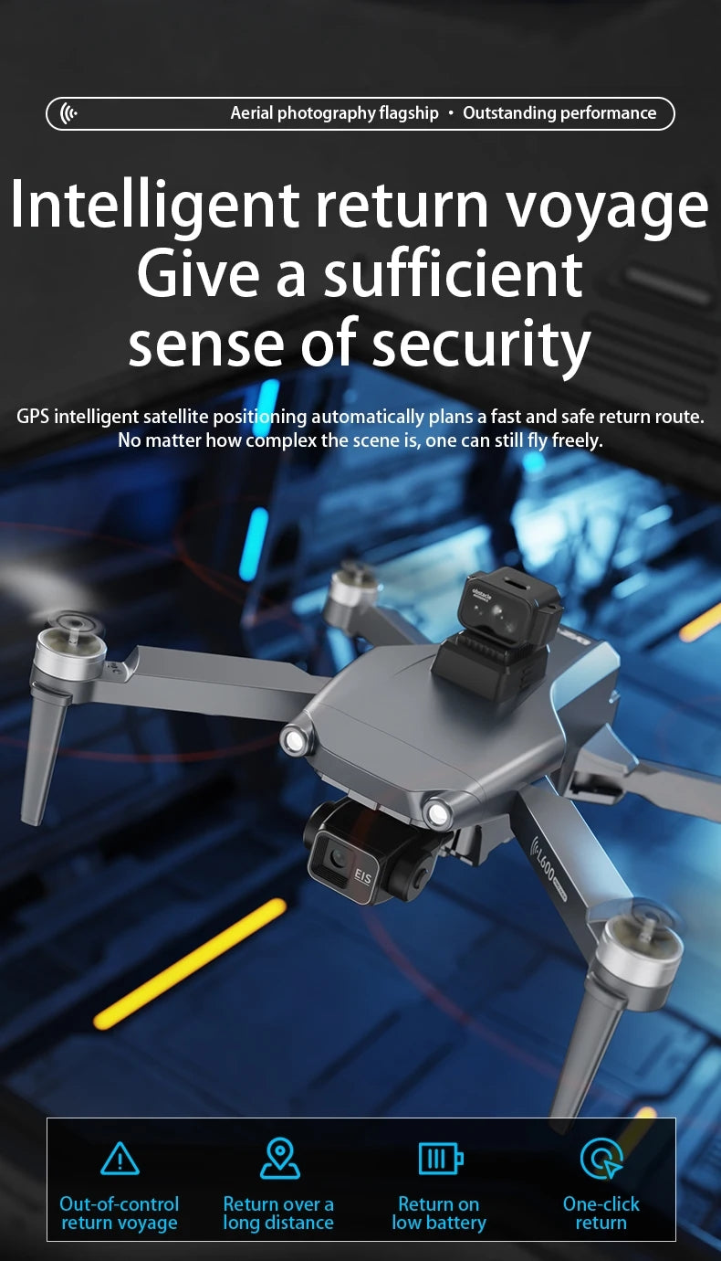 L600 PRO Max GPS Drone 8K Profesional HD Camera 3-axis Gimbal Aerial