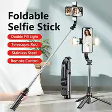 Keelead Selfie Stick Tripod with Fill Light Wireless Bluetooth, 45.66