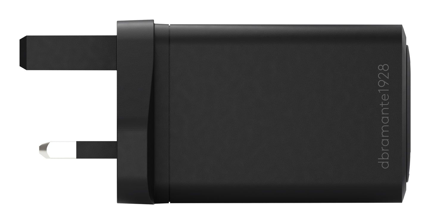 dbramante1928 IT - UK W. Charger - 2xUSB-C 70W + 1xUSB-A - BLK
