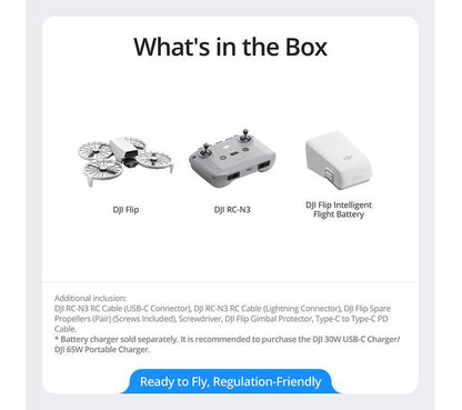 DJI Flip Drone with RC-N3 Controller — Grey